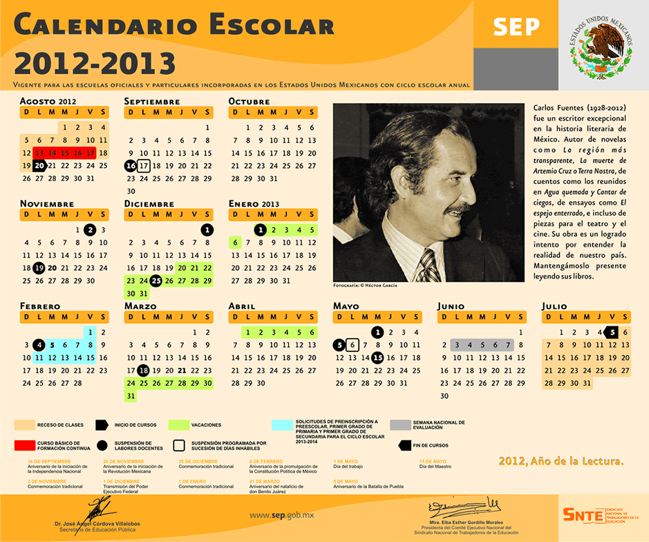 Calendario SEP 2012 - 2013